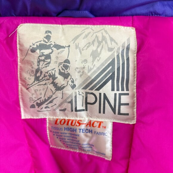 Alpine Technical Skiwear 2-Piece Retro Snowsuit – Purple Neon Colorblock - Picture 16 of 16
